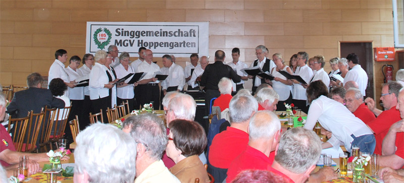 105 Jahre Singgemeinschaft MGV Hoppengarten – Jubiläum mit Sängerfest im Bürgerhaus