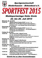 Sportfest der SG Niederhausen-Birkenbeul für Fußballer jeden Alters, Dartspieler und Spaßsportler