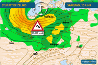 Vorsicht vor Sturmtief ZELJKO – Sturmböen mit bis zu 100 km/h erwartet