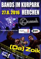 Bands im Kurpark Herchen: Krysmah und [Da] Zoik am 27.8.2016