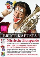 Närrische Blutspende 2017 mit Entertainer und Showtrompeter Bruce Kapusta