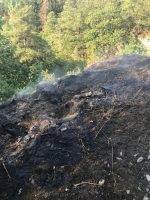 Erneut Waldbrand zwischen Dattenfeld und Schladern an der Straße „Am Kolbenberg“
