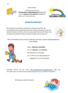 Familienzentrum Regenbogenland –  Themenabend: Kinderkrankheiten
