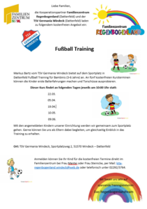 Familienzentrum Regenbogenland: Fußball Training