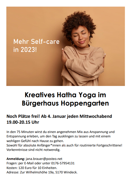 Kreatives Hatha Yoga – Yogakurs in Hoppengarten
