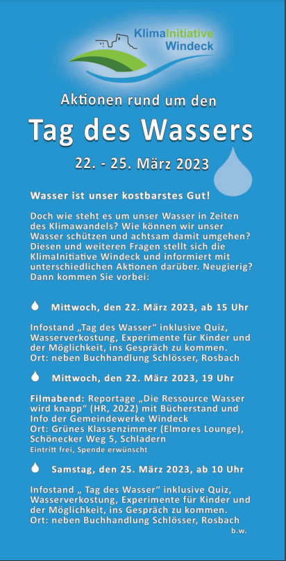 Tag des Wasser – <strong>unser kostbarstes Gut!</strong>