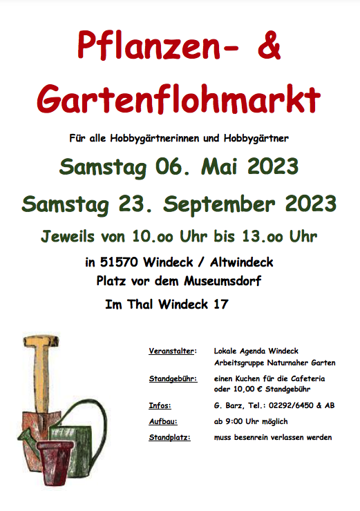 Pflanzen- & Gartenflohmarkt 2023 in Altwindeck