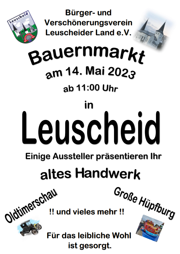 Bauernmarkt am 14. Mai 2023 in Leuscheid