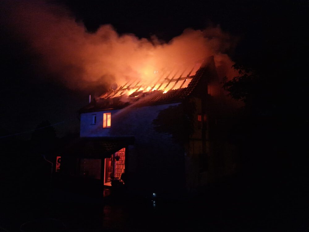 Brand eines Einfamilienhauses in Reidershof