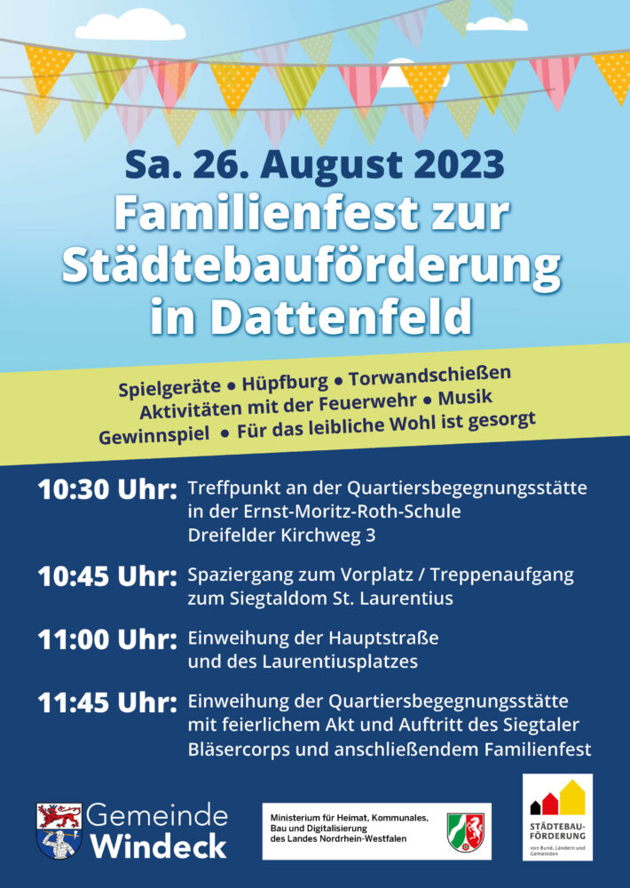 Familienfest zur Städtebauförderung in Dattenfeld am Sa. 26. August 2023