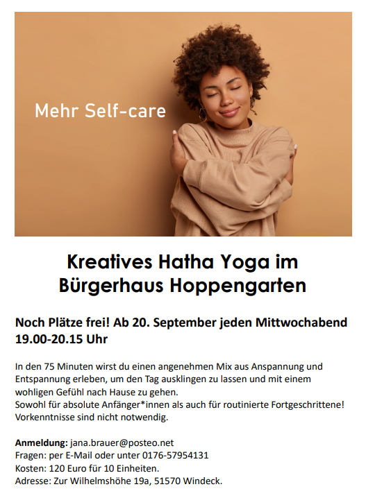 Kreatives Hatha Yoga im Bürgerhaus Hoppengarten