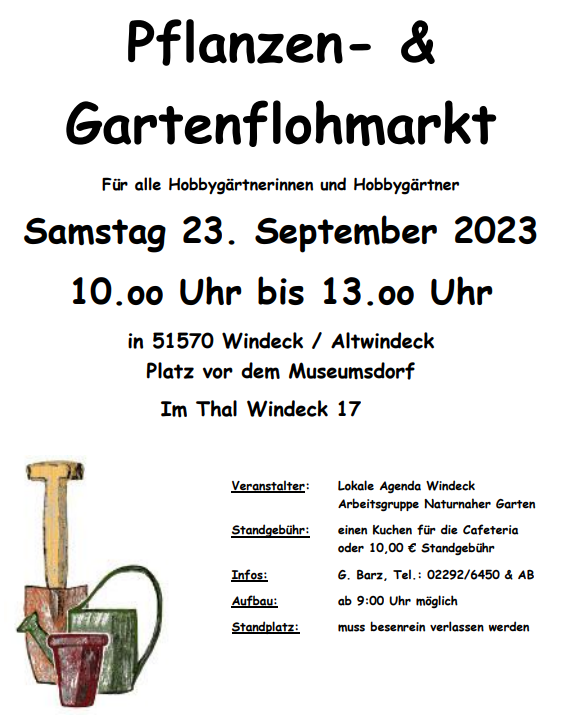 Pflanzen- & Gartenflohmarkt am 23. September 2023