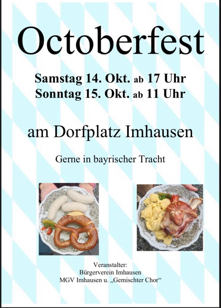 Octoberfest am 14.10.23 in Imhausen