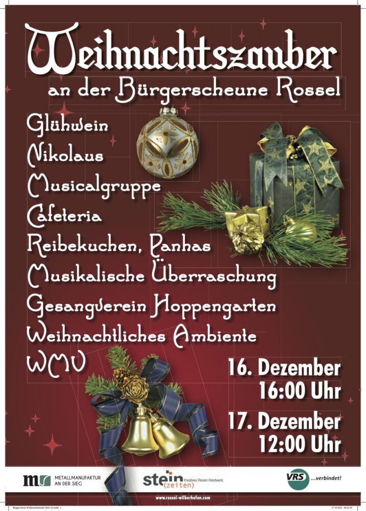 Bürgerverein Rossel-Wilberhofen e.V: Weihnachtszauber am 16. u. 17.12.2023