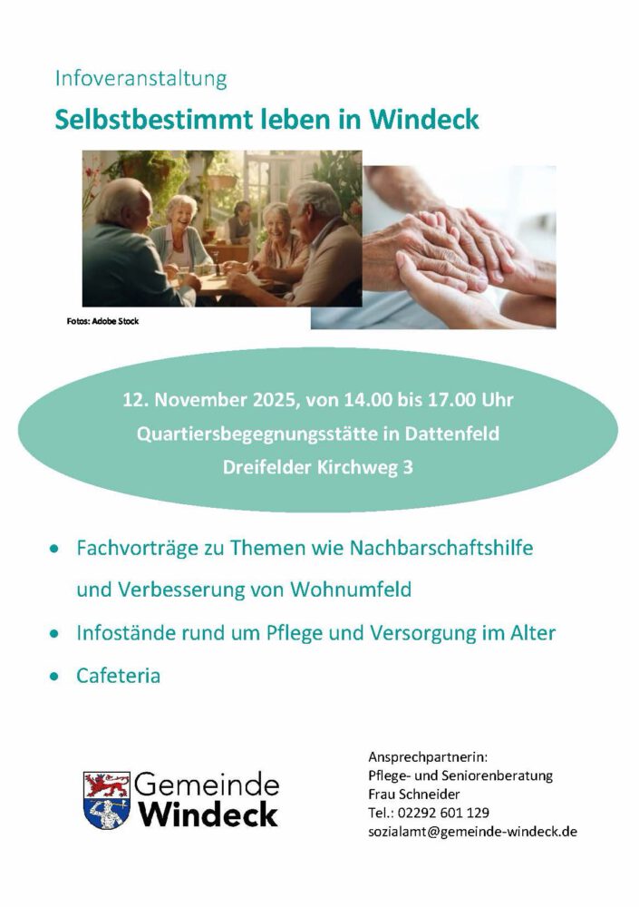 Infoveranstaltung „Selbstbestimmt leben in Windeck“